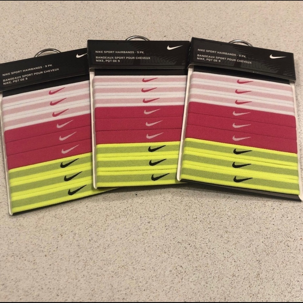 3 packs of WOMENS NIKE SPORT HAIRBAND